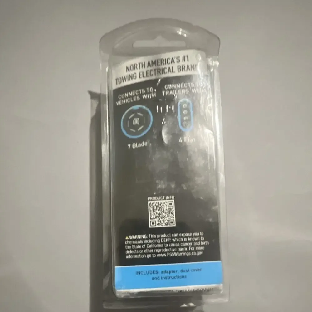 Hopkins 7-Blade to 4-Wire Flat Vehicle to Trailer Connector Adapter Plug